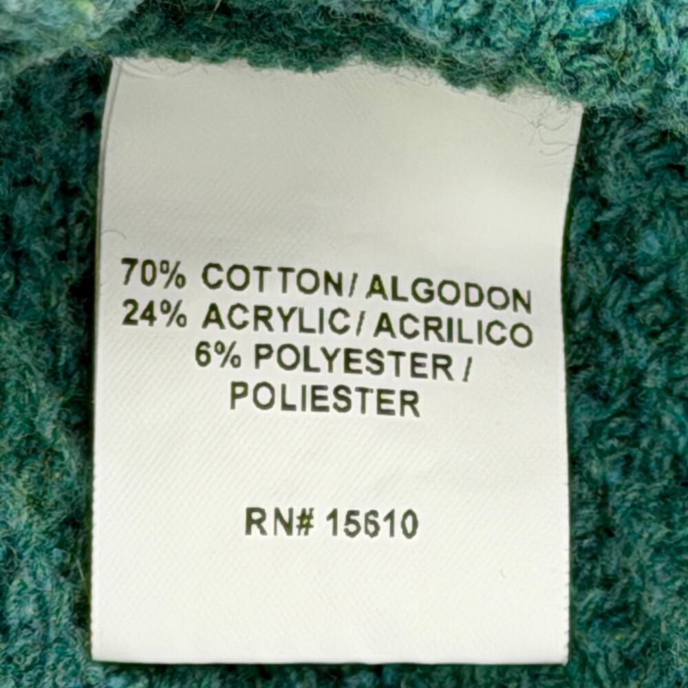 Geoffrey Beene Green Waffle Weave Fishermen Grampacore Sweater L - Picture 5 of 6